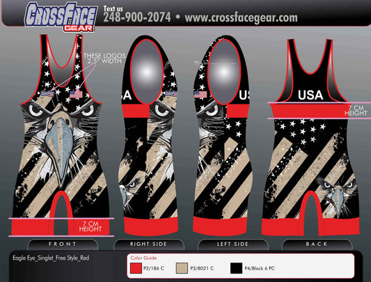 Eagle Eye (RED) Full Sublimated Singlet