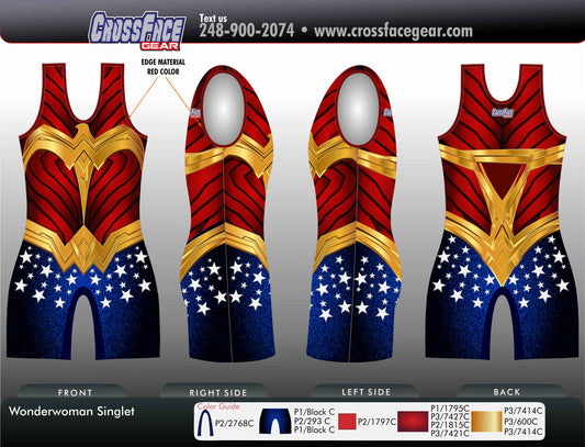 Wonder Woman Full Sublimated Singlet