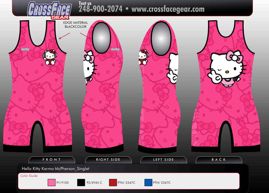 Hello Kitty (PINK) Full Sublimated Singlet