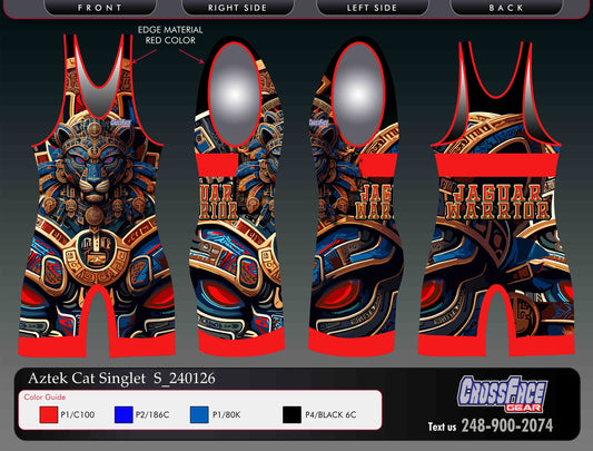 Jaguar Warrior RED Freestyle Singlet