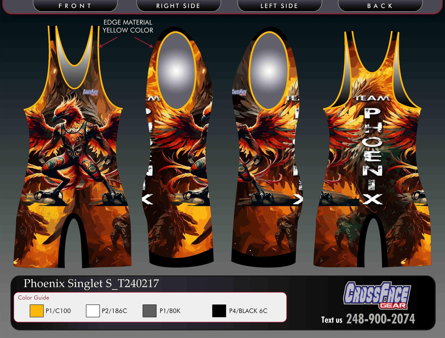 Team Phoenix Full Sublimated Singlet