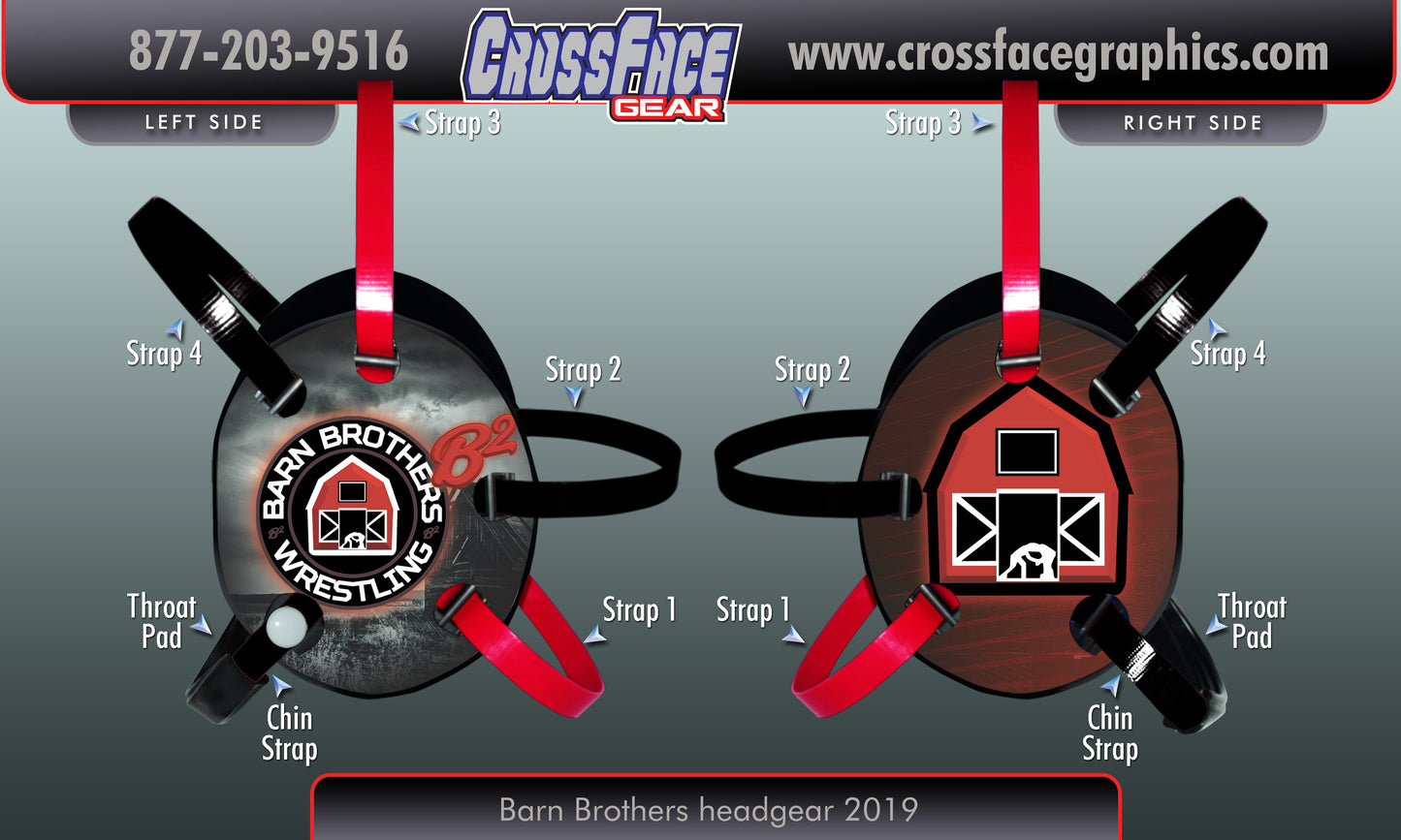 Barn Brothers 2019 Custom Wrestling Headgear