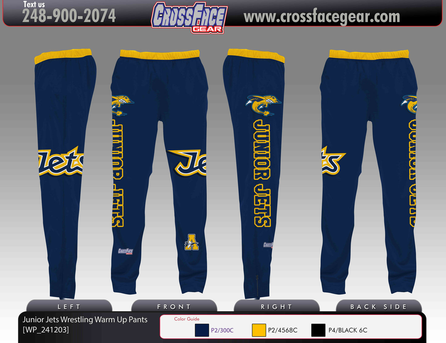 Airport Junior Jets Full Sublimated Warm Up Pants (BOYS)