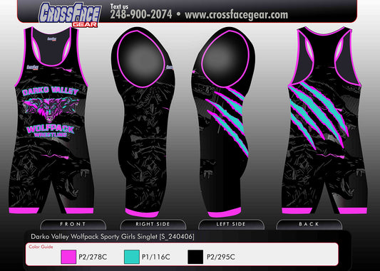 Darko Valley Wolfpack Full Sublimated Singlet