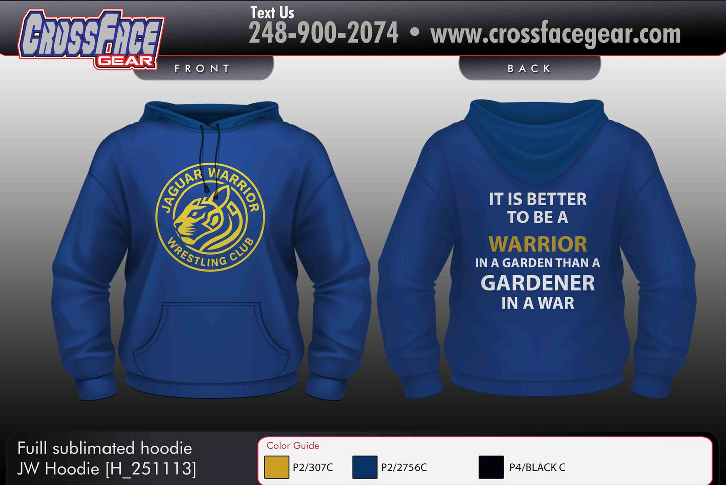 Jaguar Warriors Full Sublimated Hoodie (251113)