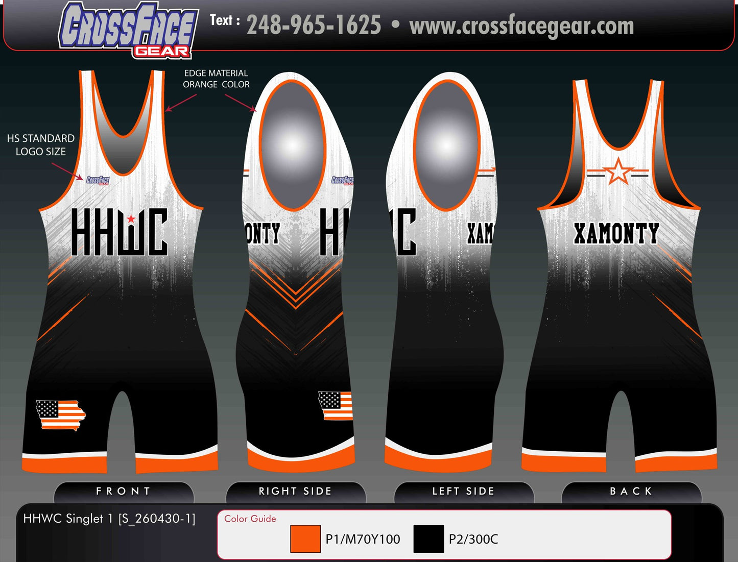 HHWC Full Sublimated Singlet (S_260430-1)