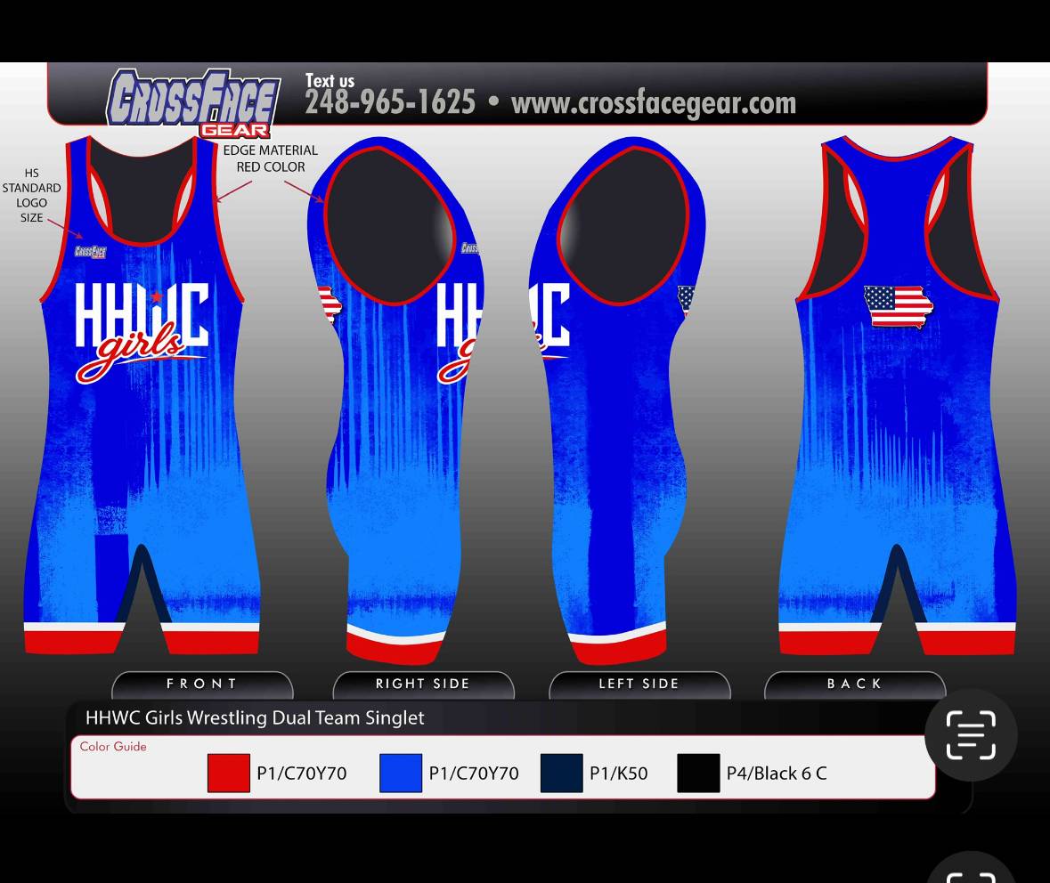 HHWC Full Sublimated Sporty Singlet (GIRLS)