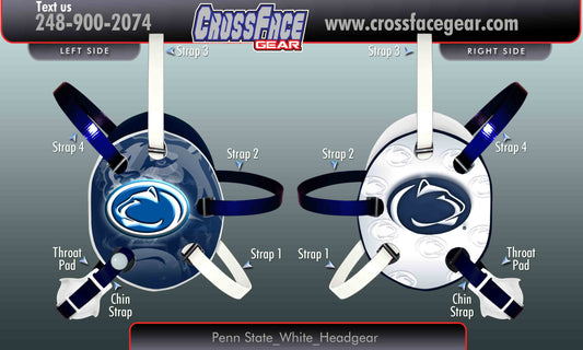 Penn State (BLUE & WHITE) Custom Wrestling Headgear