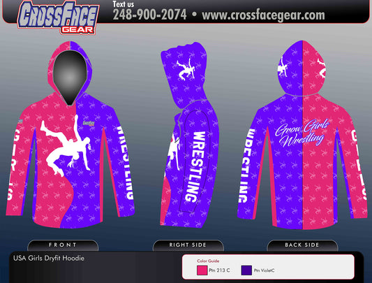 USA Girls 2025 Full Sublimated Dryfit Hoodie