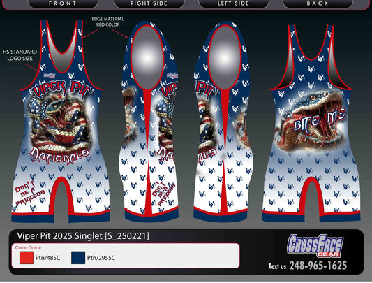 Viper Pit 2025 Full Sublimated Singlet
