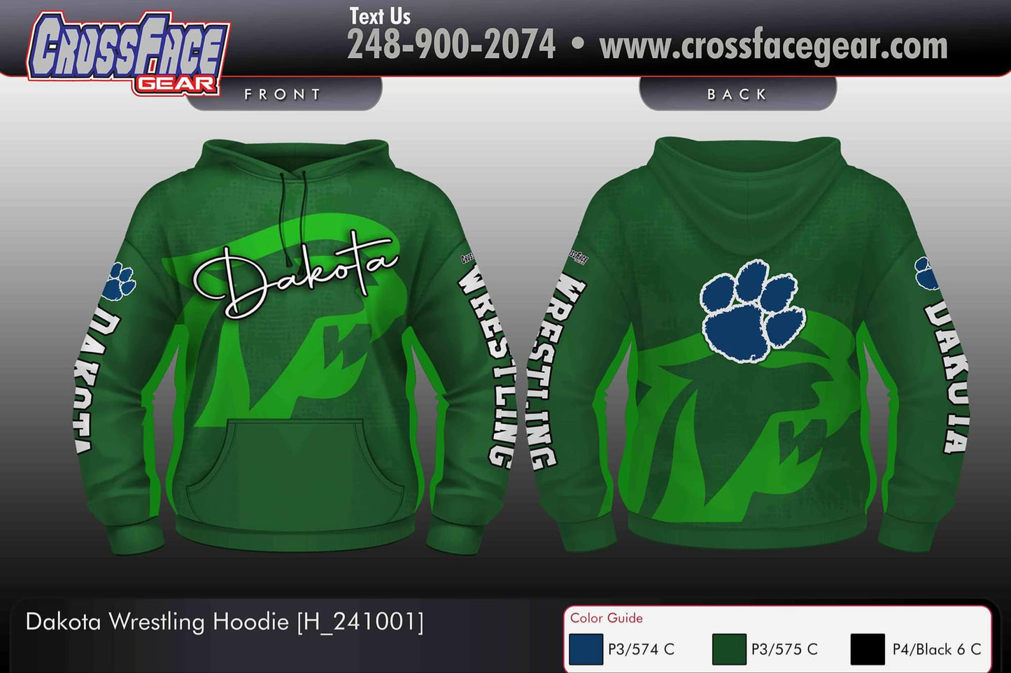 Dakota Wrestling Club Full Sublimated Hoodie 2