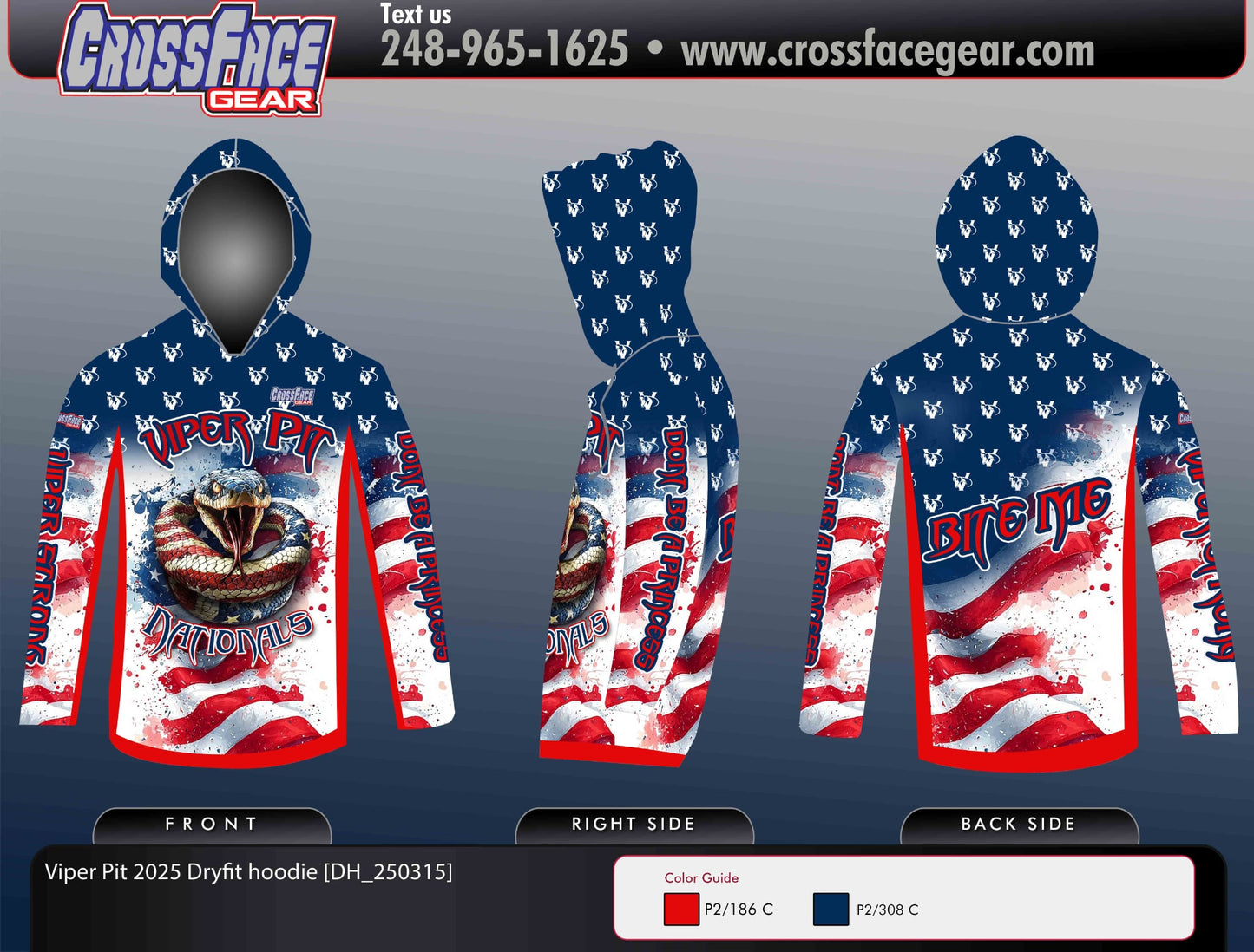 Viper Pit 2025 Full Sublimated Dryfit Hoodie