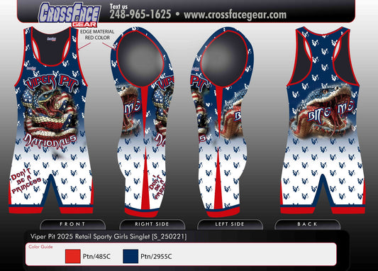 Viper Pit 2025 Full Sublimated Sporty Singlet