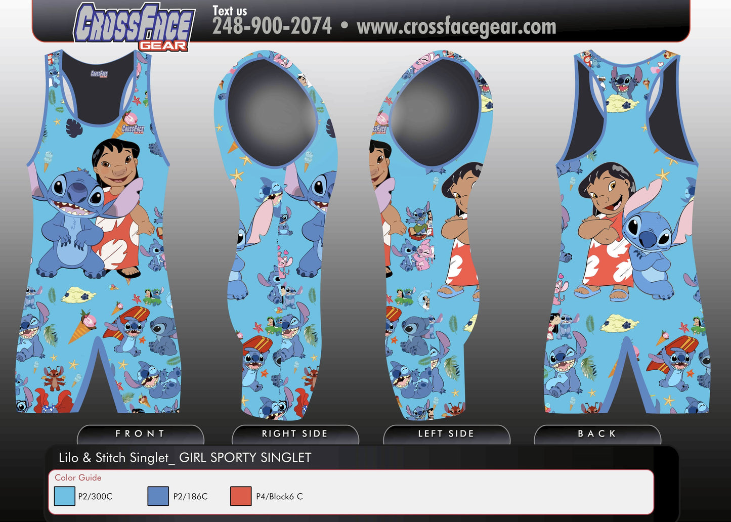Lilo and Stitch Full Sublimated Singlet