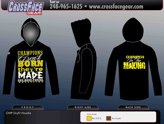 OMP Full Sublimated Dryfit Hoodie