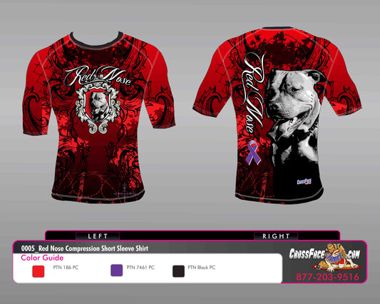 Red Nose Wrestling Compression Short Sleeve Shirt 2017
