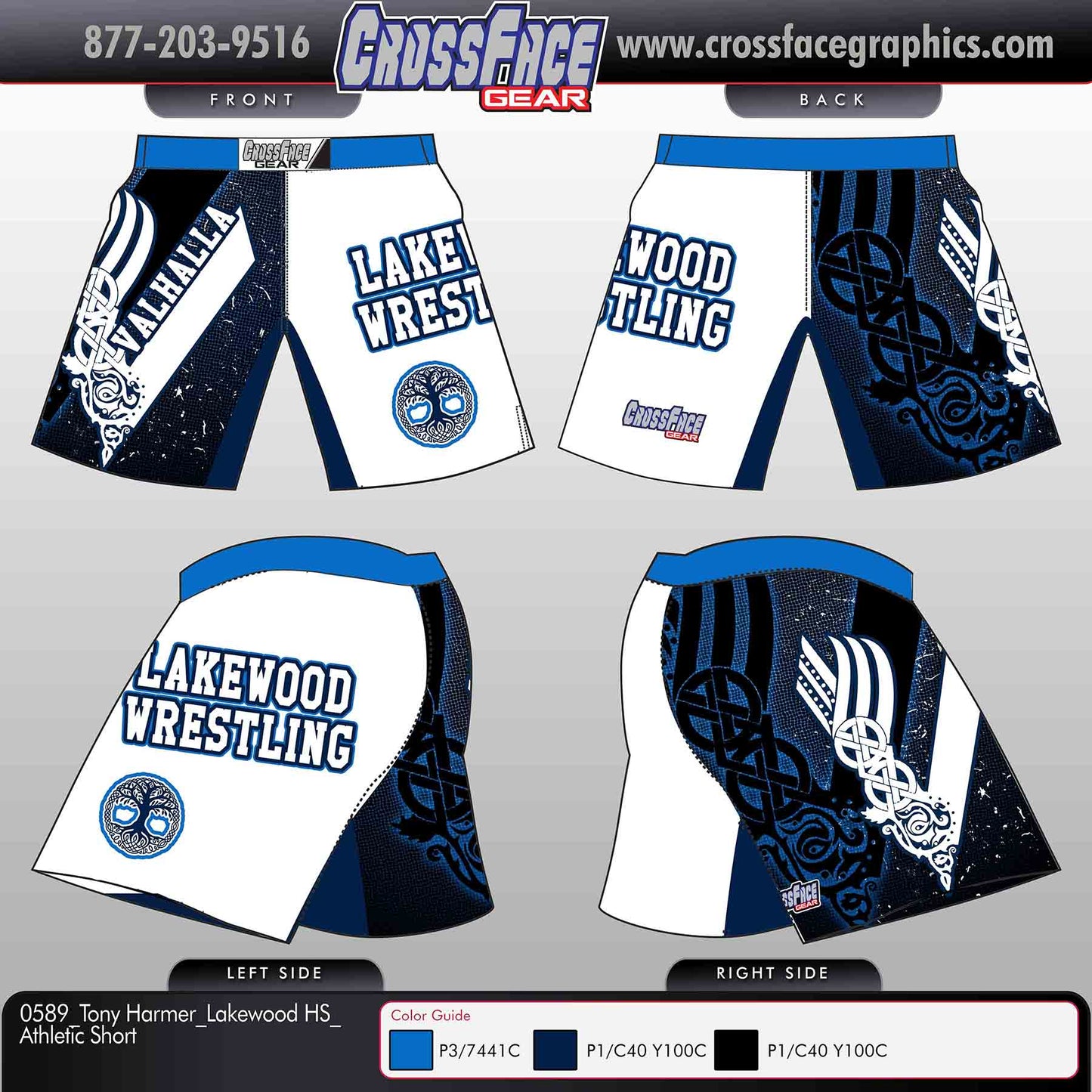 Valhalla Lakewood Full Sublimated Athletic Shorts