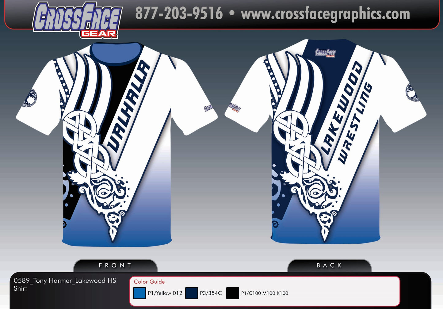 Valhalla Lakewood Full Sublimated Dryfit Short Sleeve Shirt