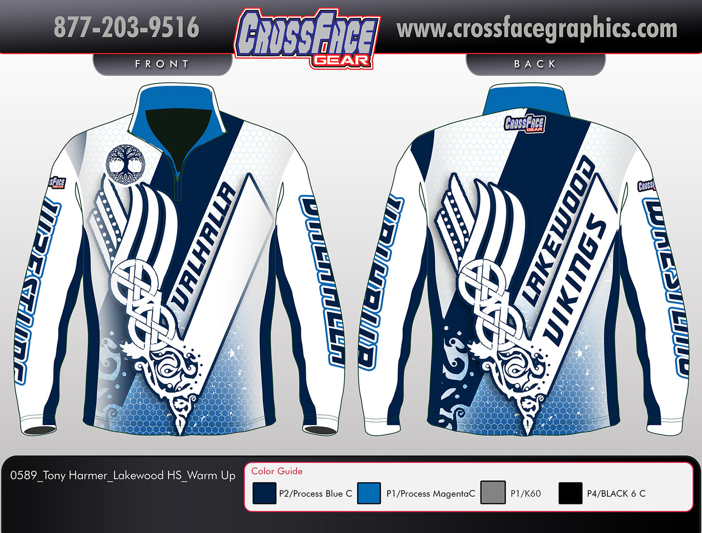 Valhalla Lakewood Full Sublimated 1/4 Zip Warm Up
