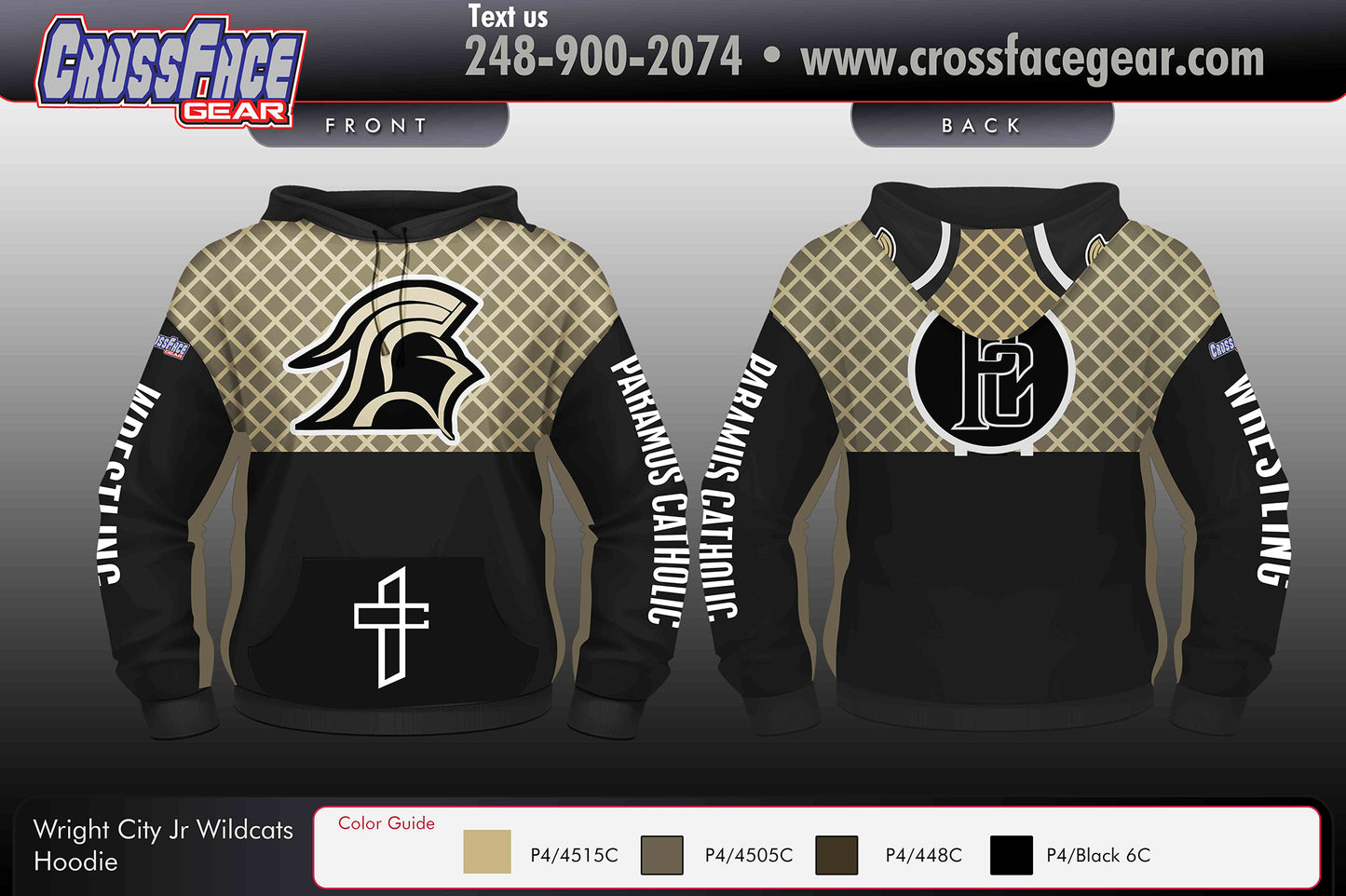 Paramus Catholic Wrestling Team Full Sublimated Hoodie