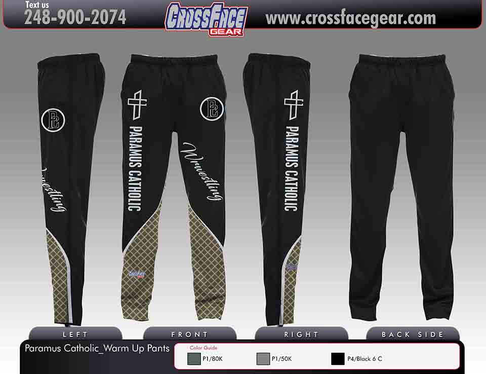 Paramus Catholic Wrestling Team Full Sublimated Warm Up Pants