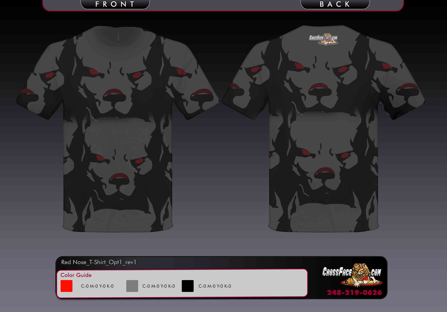 Red Nose Wrestling Full Sublimated Short Sleeve Shirt (BLACK) 2016