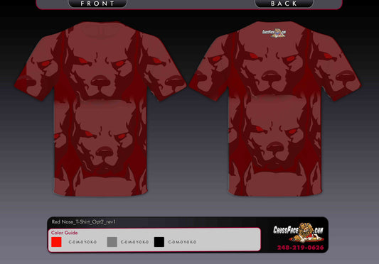Red Nose Wrestling Full Sublimated Short Sleeve Shirt (RED) 2016