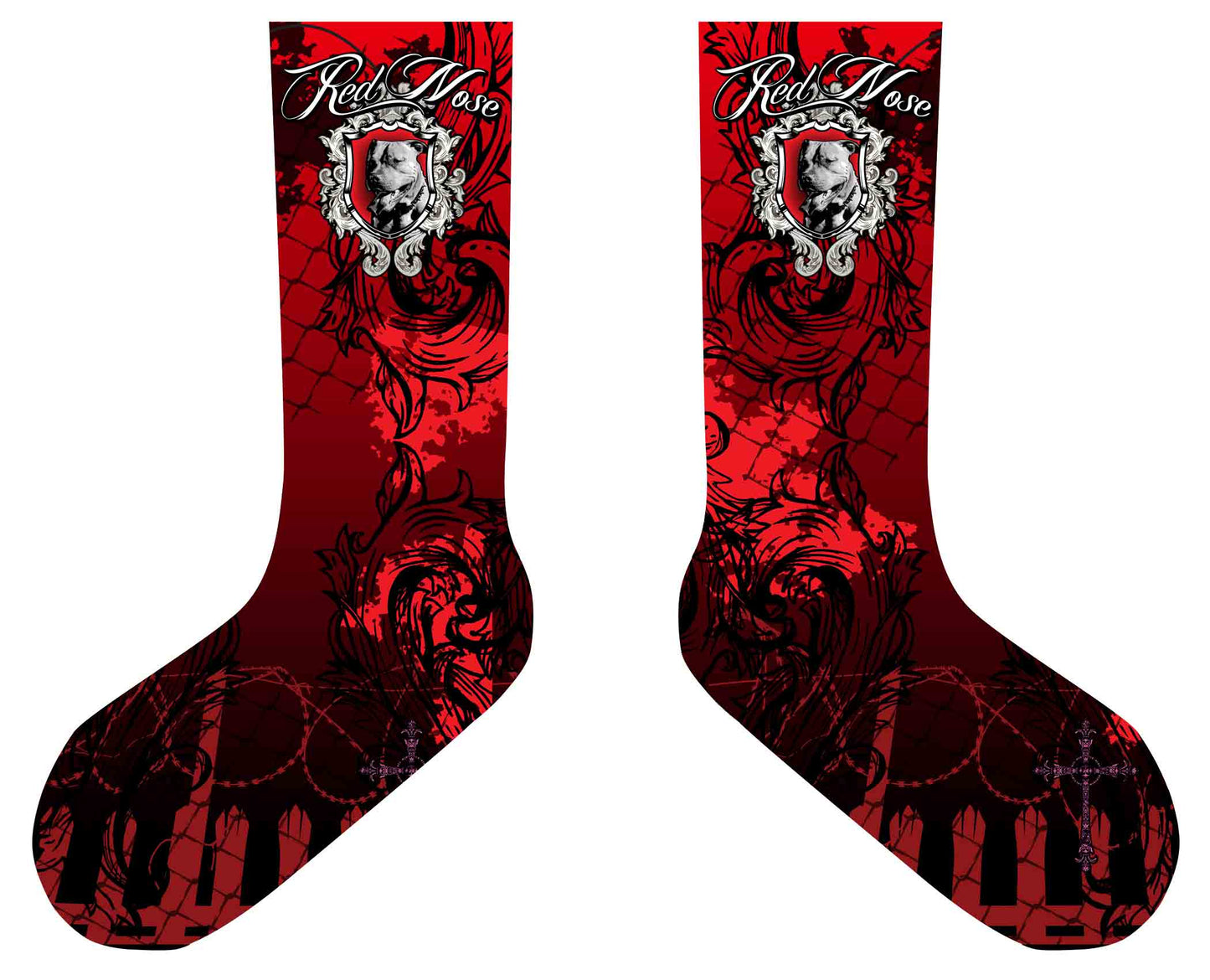 Red Nose Wrestling Socks 2017