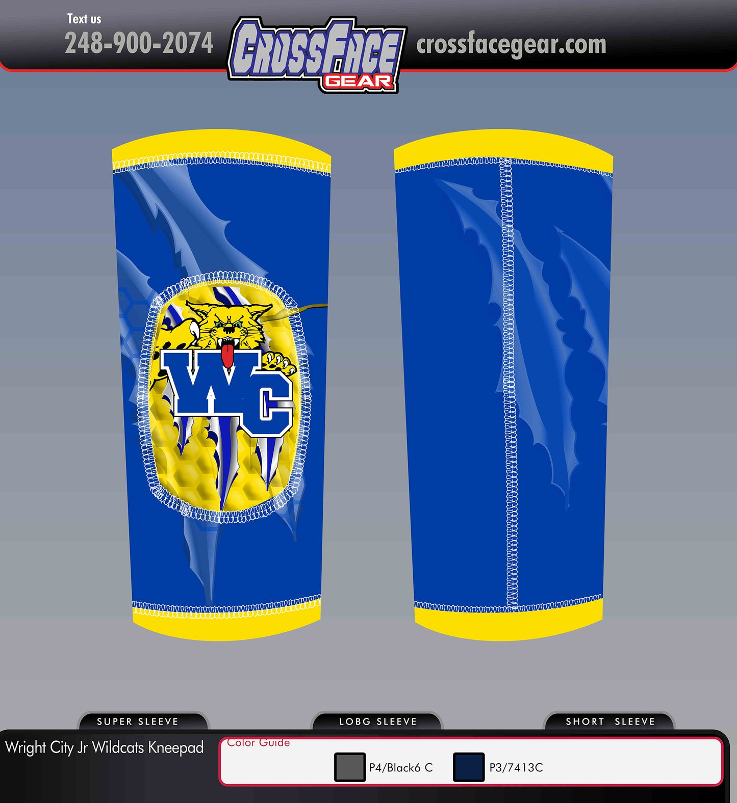 Wright City Jr Wildcats Custom Kneepads