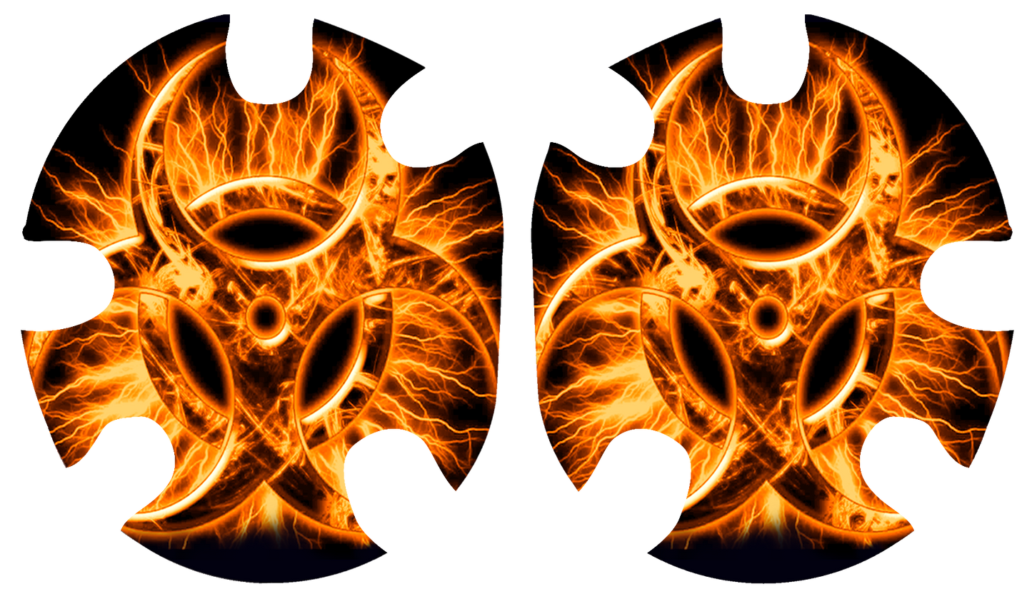 Biohazard Orange Headgear Decal