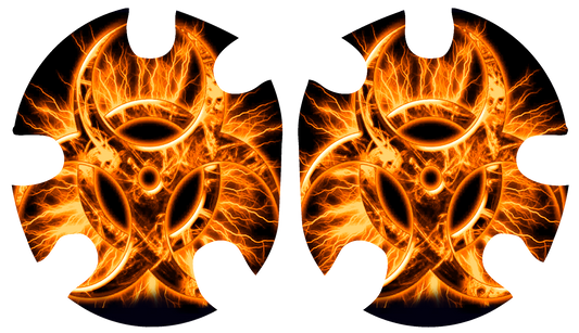 Biohazard Orange Headgear Decal