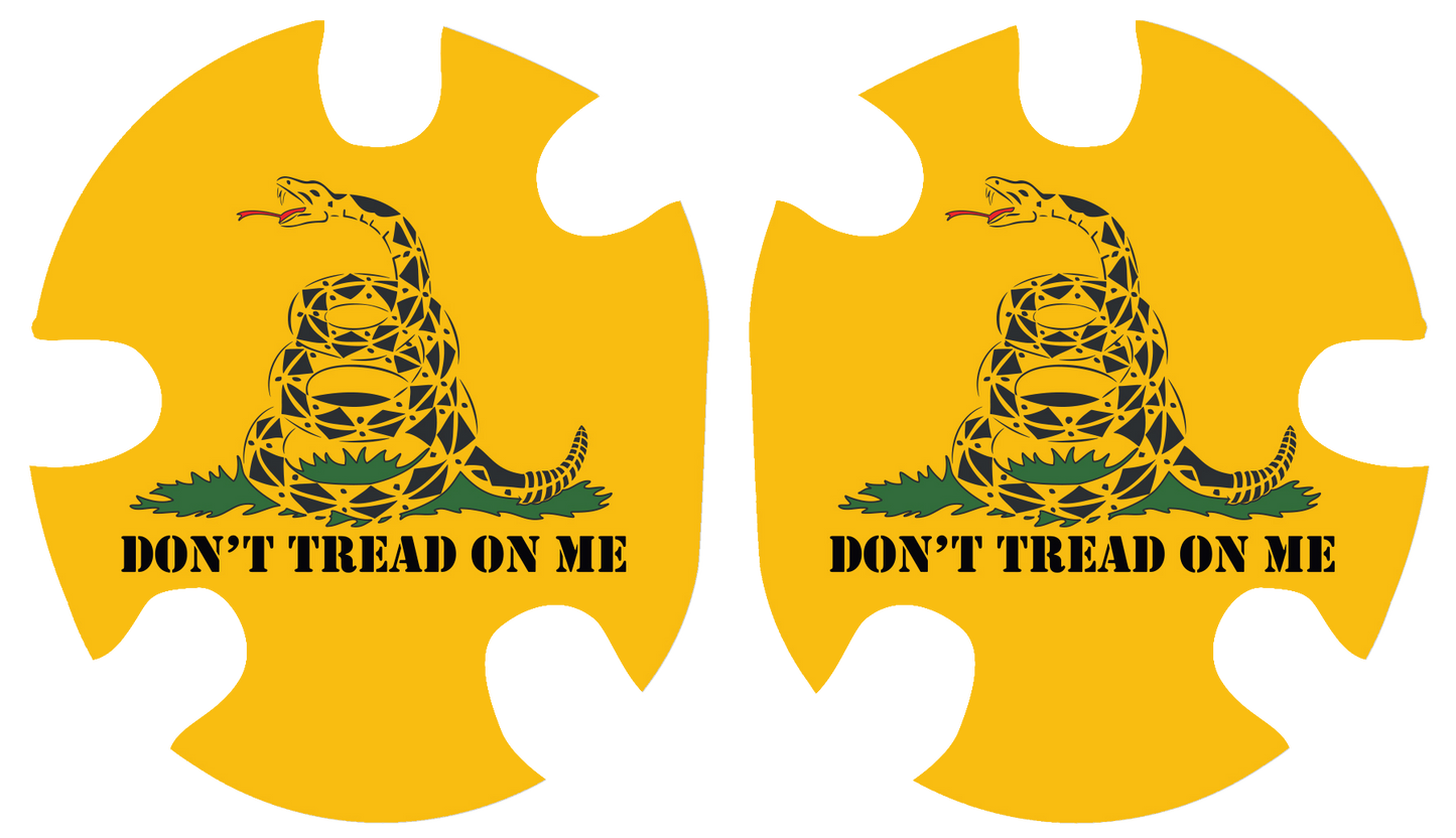 Dont Tread On Me YELLOW Headgear Decal