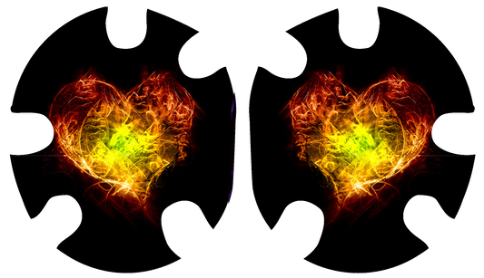 Flame Heart Headgear Decal