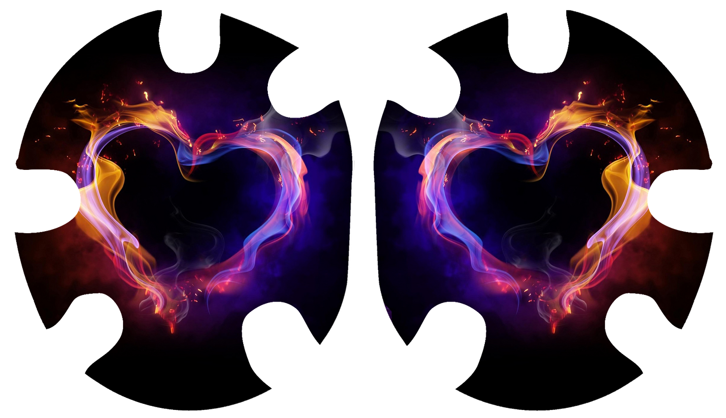 Neon Heart Headgear Decal