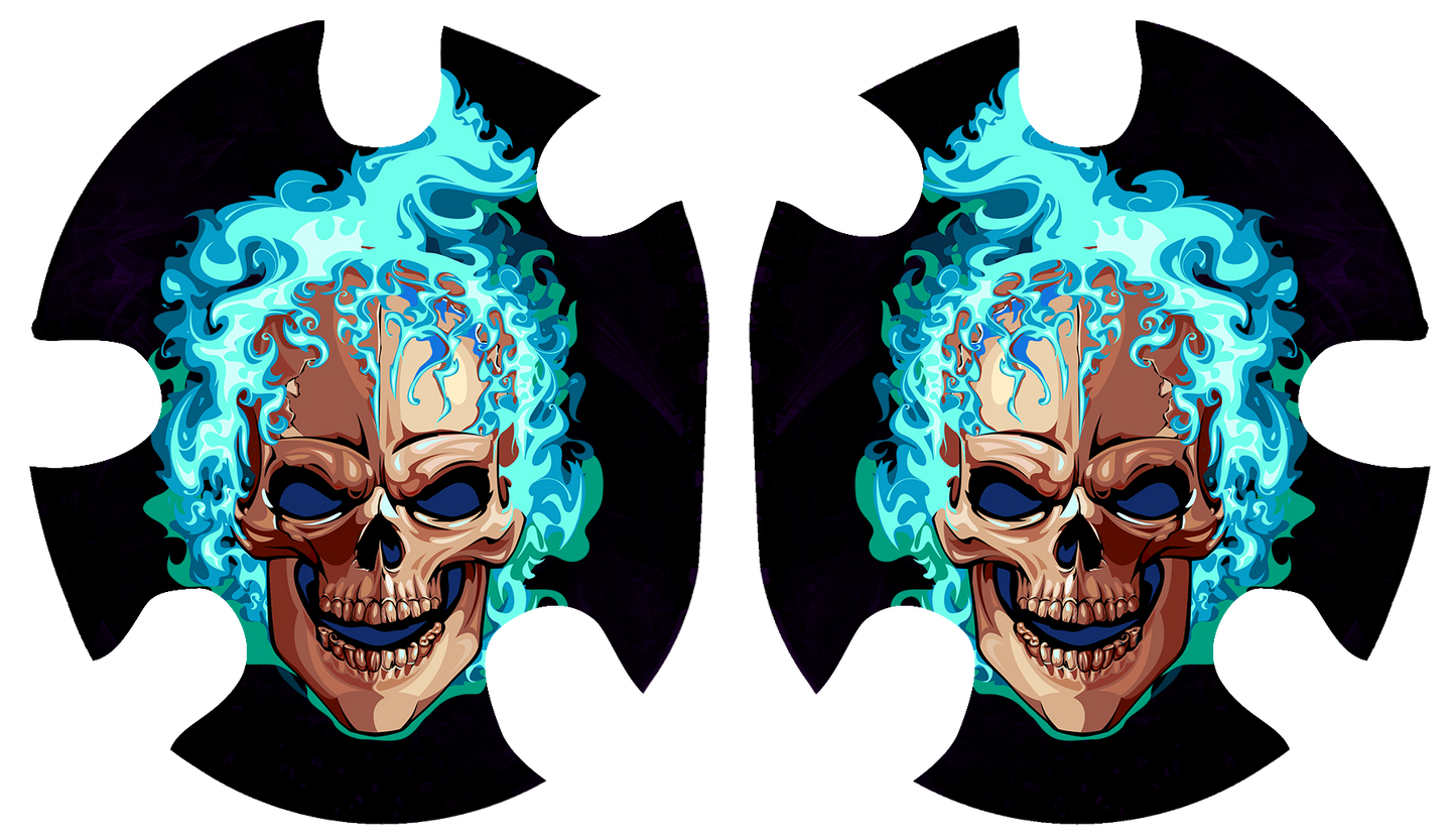 Ghost Rider BLUE Headgear Decal