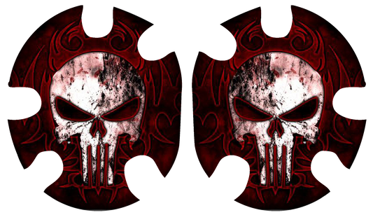 Punisher RED Headgear Decal