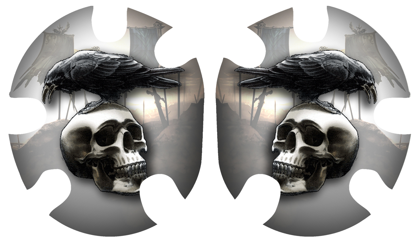 Raven on the Skull Headgear Decal