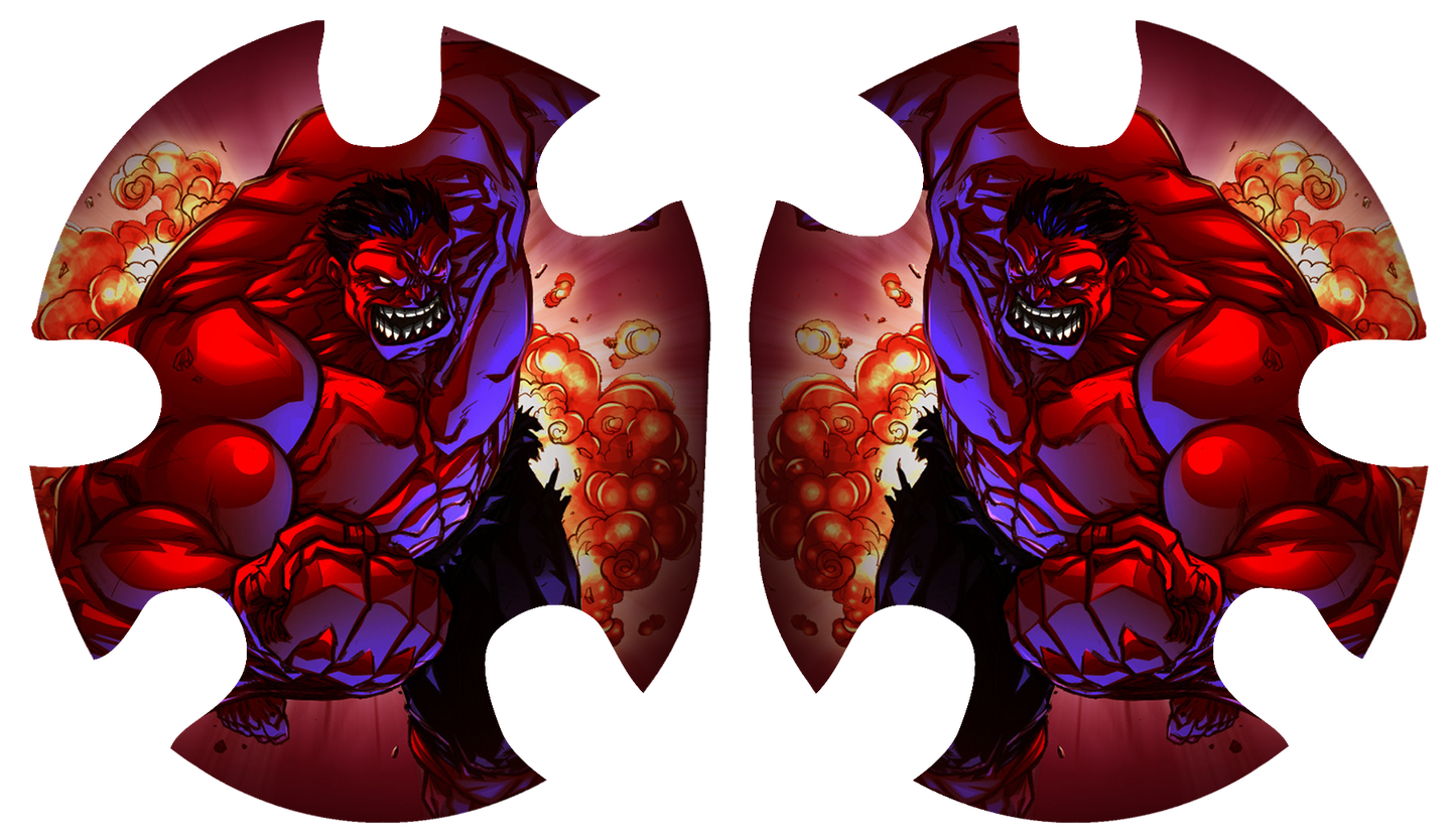 Red Hulk Headgear Decal