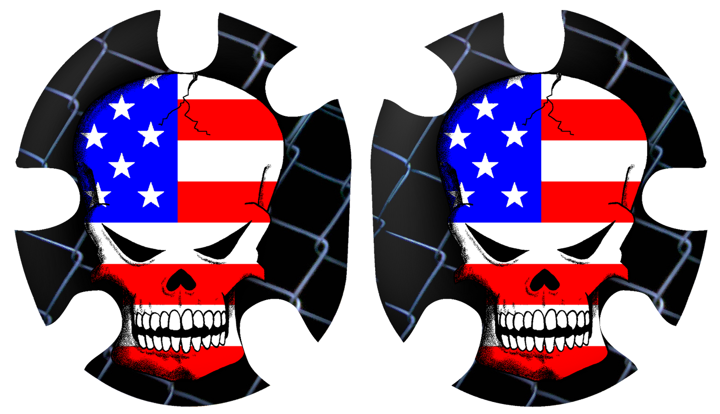 Skull UsFlag Headgear Decal