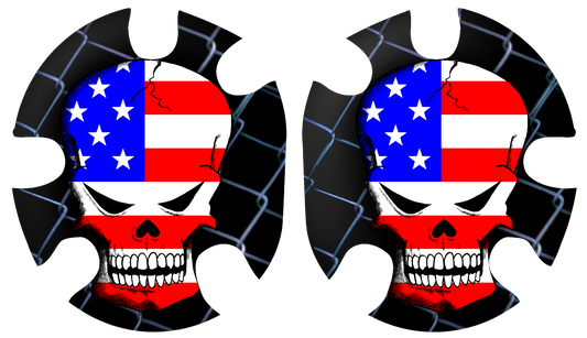 Skull UsFlag Headgear Decal