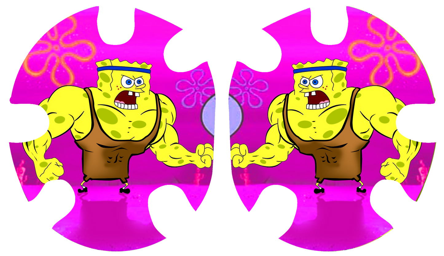 Spongebob Wrestling Headgear Decal
