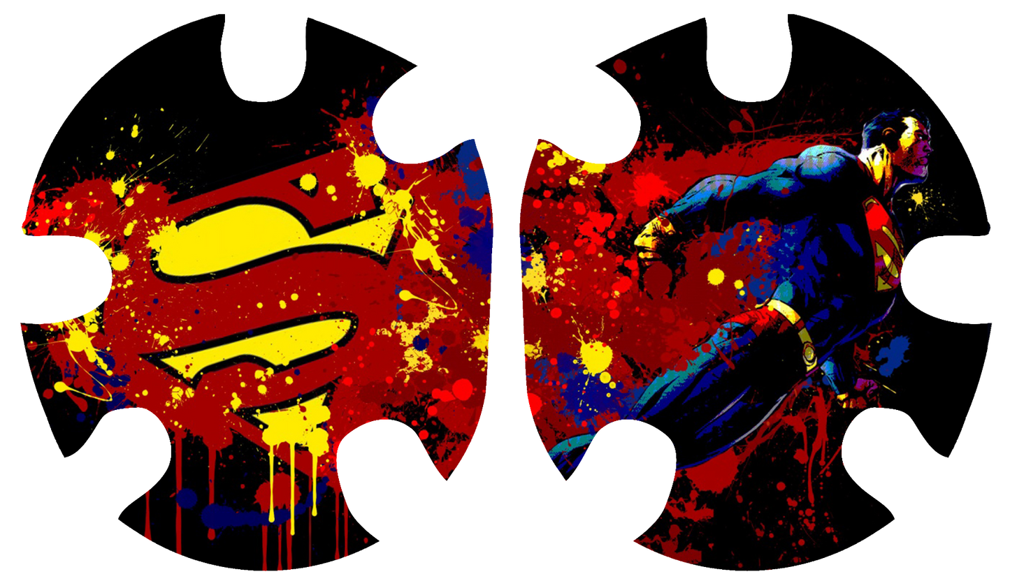 Superman BLACK Headgear Decal