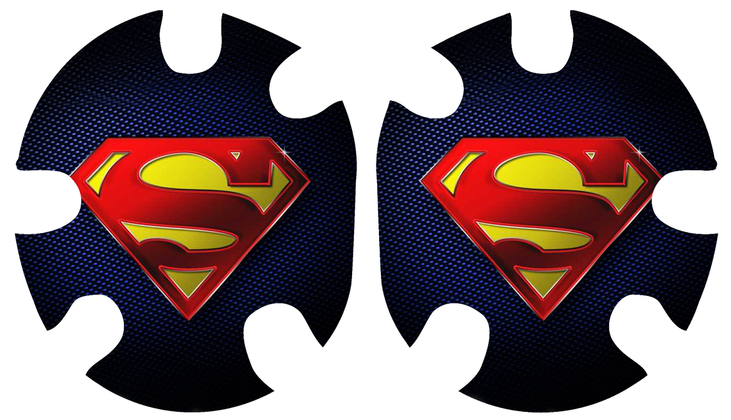 Superman BLUE Headgear Decal