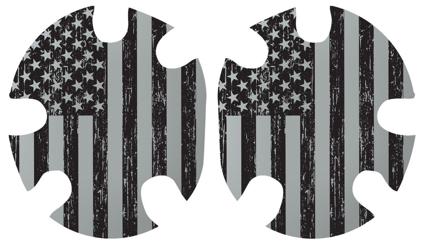 US Flag BNW Headgear Decal