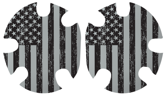 US Flag BNW Headgear Decal