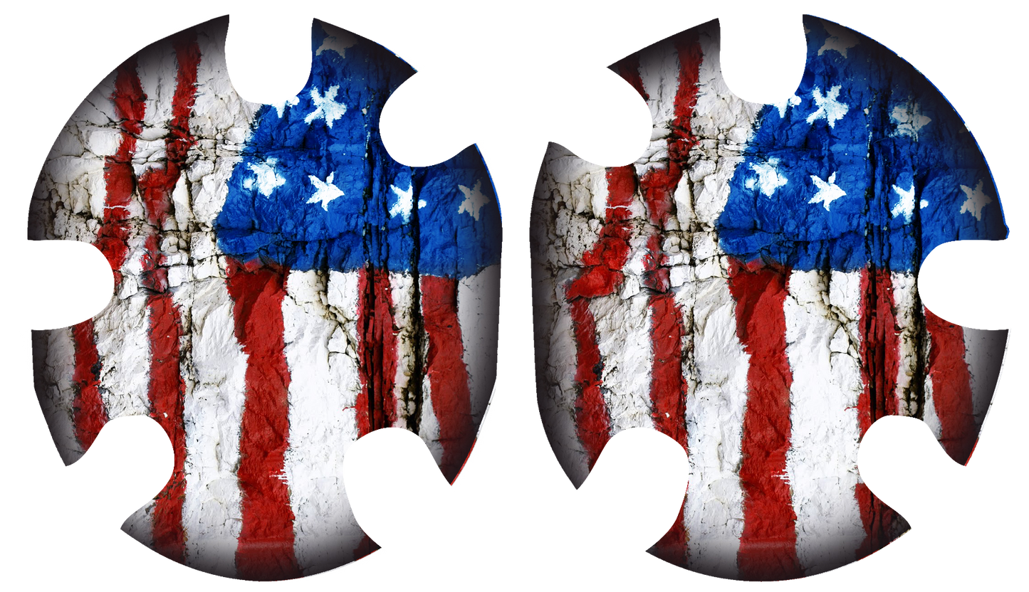 US Flag Wall Headgear Decal