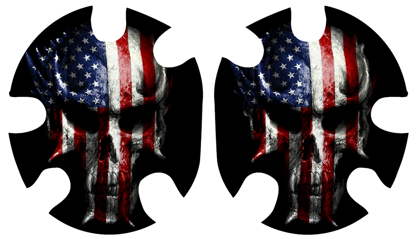 US Skull Flag Headgear Decal