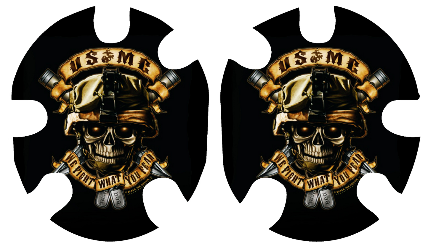 USMC We Fight What you Fear Headgear Decal