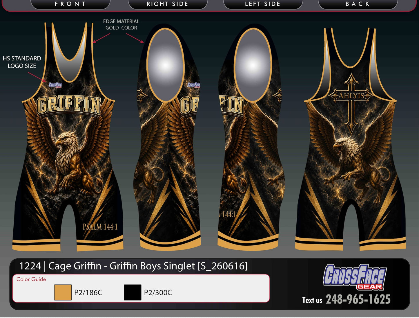 Griffin Full Sublimated Singlet