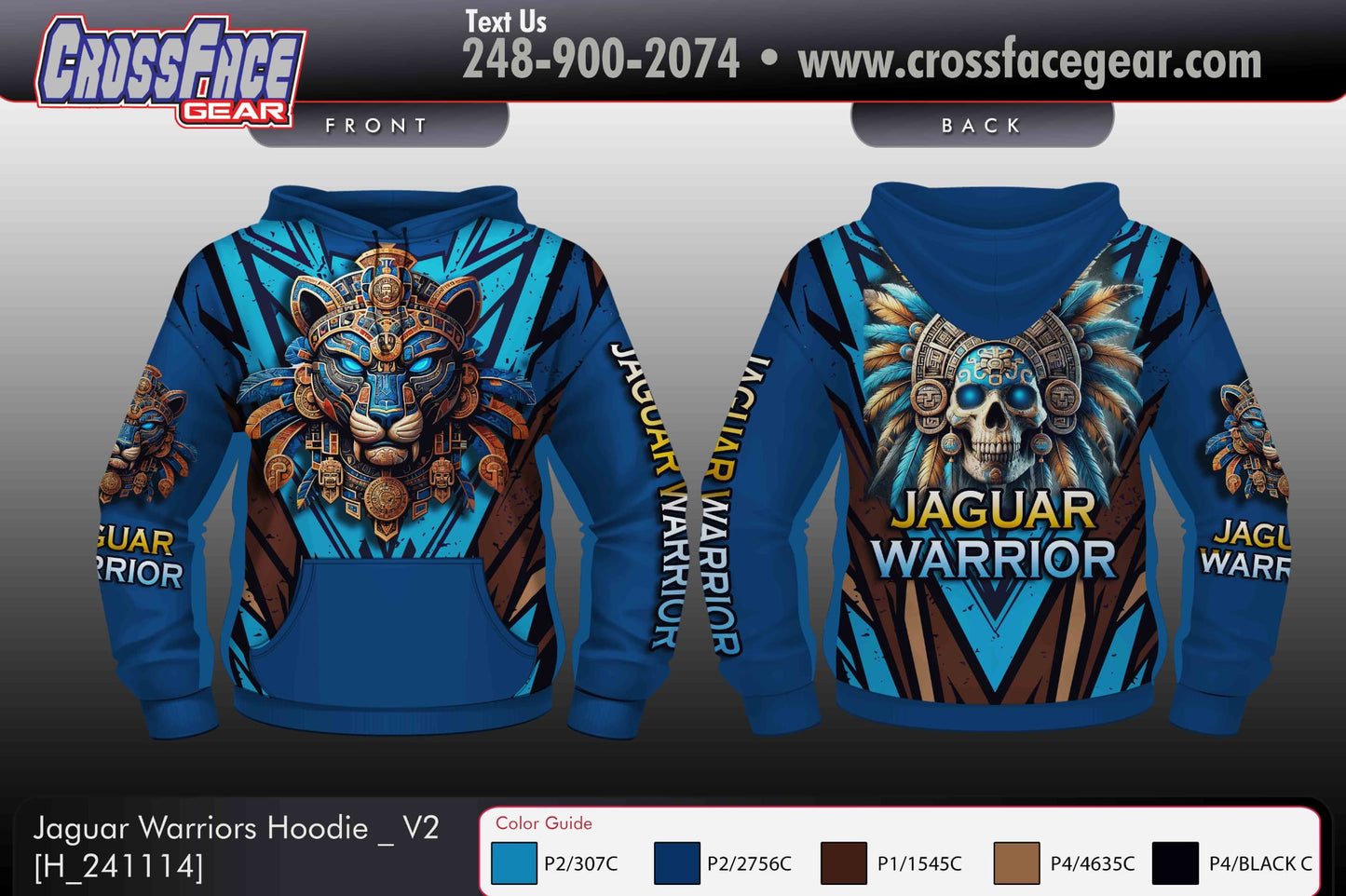 Jaguar Warriors Full Sublimated Hoodie V2 (No Name)